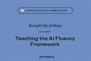 Teaching AI Fluency Certificate Teaching AI Fluency Certification - Anthropic